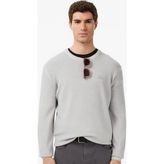Lacoste Erkek Classic Fit Piramit Örgü %100 Yün Kazak Gri