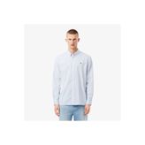 Lacoste Erkek Regular Fit Çizgili Beyaz Gömlek