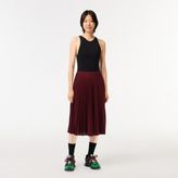 Lacoste Kadın Loose Fit Bordo Etek