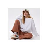 Lacoste Kadın Oversize Fit Bisiklet Yaka Beyaz Sweatshirt