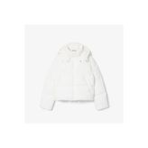 Lacoste Kadın Regular Fit Kapüşonlu Beyaz Şişme Mont