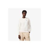 Lacoste Kadın Relaxed Fit Bisiklet Yaka Krem Sweatshirt