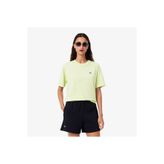 Lacoste Kadın Relaxed Fit Bisiklet Yaka Sarı T-Shirt