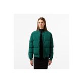 Lacoste Kadın Relaxed Fit Dik Yaka Koyu Yeşil Mont