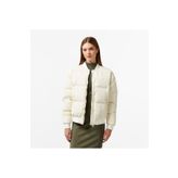 Lacoste Kadın Relaxed Fit Dik Yaka Krem Mont