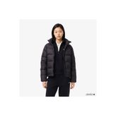 Lacoste Kadın Relaxed Fit Dik Yaka Siyah Mont