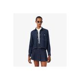 Lacoste Kadın Relaxed Fit Organik Pamuk Lacivert Gömlek