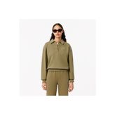 Lacoste Kadın Relaxed Fit Polo Yaka Haki Sweatshirt