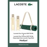 Lacoste Pour Femme EDP 50 ml & Pour Femme EDP 90 ml + Yoga Matı - Kadın Parfüm Set
