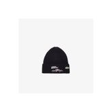Lacoste Unisex Siyah Yün Karışımlı Bere