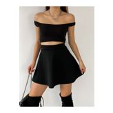 ladyzey Kadın Siyah Mini Çan Etek