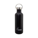 Laken Paslanmaz Çelik Basik Şişe 1 lt Black Termos