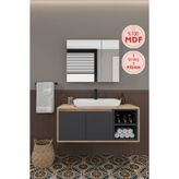 Lale 100 cm %100 Mdf Lavabolu Banyo Dolabı + Aynalı Dolap