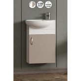 Lale 45 cm Beyaz-Selenit MDF Seramik Lavabolu Asma Alt Banyo Dolabı