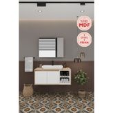 Lale Beyaz 100 cm %100 Mdf Lavabolu Banyo Dolabı + Aynalı Dolap