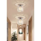 Lambadar Kristal Model Modern Tekli Plafonyer Model Krom Avize - Gri - 1