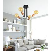 Lambadar Özel Tasarım Kıvrımlı Model Modern Avize - Siyah - 4