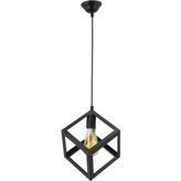 Lambadar Rustik Retro Model Geometrik Sarkıt Metal Küp Avize - Eskitme