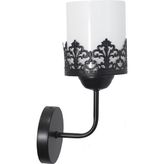 Lambadar Rustik Retro Modern Model Şık Siyah Aplik Beyaz Cam Taçlı