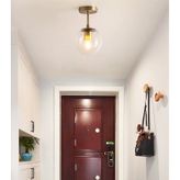 Lambadar Tekli Modern Tasarım Bal Glop Camlı Avize