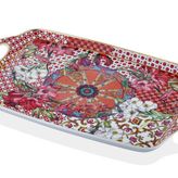 Lamedore Lılyum Desenlı Kulplu Tepsı 46,5X29x3,5 Cm