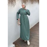lamelif İki İplik Elbise Yeşil