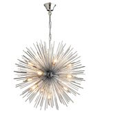 Lampaluce Modern Dokuzlu Avize, Krom, 55 Cm