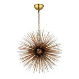 Lampaluce Riccio Modern 9lu Sarkıt Avize 60CM Eskitme Sarı