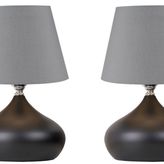 Lapis İkili Set, Antrasit Şapka, Tekli Metal Abajur