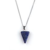 Lapis Lazuli Doğal Taş Üçgen Model Kolye