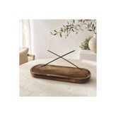 Lara Karma Oval Uzun Ahşap Tütsülük – Çift Çubuklu Dekoratif Çubuk Tütsü Hediyeli
