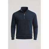 Lars Selanik Örme Yarım Fermuar Erkek Sweatshirt - Prusya Mavisi