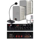 Lastvoice Black Large Paket-1 Hoparlör ve Amfi Anons Ses Sistemi Seti