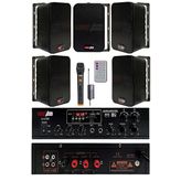 Lastvoice Black Large Plus Paket-4 Hoparlör ve Amfi Anons Ses Sistemi Seti