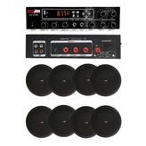 Lastvoice Black Small-7 Tavan Hoparlör ve Anfi Ses Sistemi Paketi