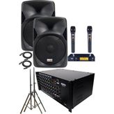 Lastvoice School Paket-1 Okul Tören Ses Sistemi Full Set (Hoparlör Anfi Mikrofon Stand)