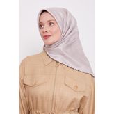 Latte Çizgili Twill İpek Eşarp