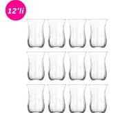 Lav Klasik Cam Çay Bardağı 12 Kişilik 115 ml - Şeffaf