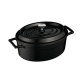 Lava Oval Tencere - Çap(Ø)25 Cm. Siyah
