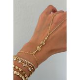 Lavian Accessories Vino Zirkon Detaylı Gold Şahmeran