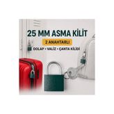 lawrenceshop Valiz, Çanta, Dolap, Okul ve Spor Salonu Kilidi 25 mm Asma Kilit 2 Anahtarlı