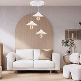 Lbx Lighting Box Yıldız Home Japon Şapka 3.lü Rustik Beyaz Avize