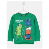 LC Waikiki 8W4007Z4 Erkek Çocuk Bisiklet Yaka Sweatshirt