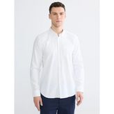 LC Waikiki Beyaz Regular Fit Armürlü Erkek Basic Gömlek - XL