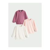 LC Waikiki Bisiklet Yaka Basic Kız Bebek Sweatshirt