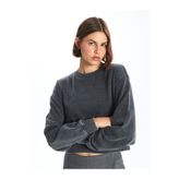 LC Waikiki Bisiklet Yaka Oversize Kadın Kalın Sweatshirt