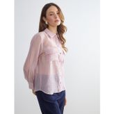 LC Waikiki Classic Pembe Oversize Kadın Gömlek