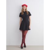 LC Waikiki Gömlek Yaka Peplum Mini Elbise