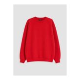 LC Waikiki Kırmızı Oversize Kadın Kalın Sweatshirt