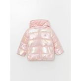 LC Waikiki Lcw Kapüşonlu Kız Bebek Şişme Mont - Pembe - 5 - 6 Yaş